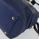 Chloe Bridget Hand Bag Leather 2way Navy Gold Auth 161772-10