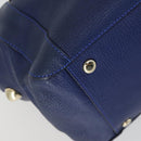 Chloe Bridget Hand Bag Leather 2way Navy Gold Auth 161772-15