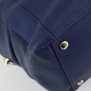 Chloe Bridget Hand Bag Leather 2way Navy Gold Auth 161772-17