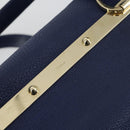 Chloe Bridget Hand Bag Leather 2way Navy Gold Auth 161772-18