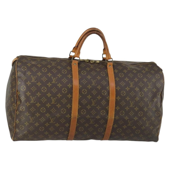 LOUIS VUITTON Monogram Keepall 60 Boston Bag M41422 LV Auth 161777
