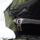 PRADA Tote Bag Nylon Khaki Silver Auth 161778-18
