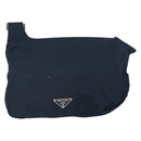 PRADA Shoulder Bag Nylon Navy Silver Auth 161779-2