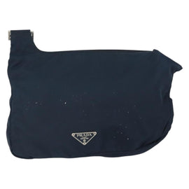 PRADA Shoulder Bag Nylon Navy Silver Auth 161779 - 0