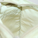 PRADA Shoulder Bag Nylon Ivory Silver Auth 161780-19