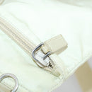 PRADA Shoulder Bag Nylon Ivory Silver Auth 161780-21