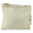 PRADA Shoulder Bag Nylon Ivory Silver Auth 161780-2