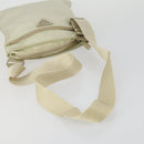 PRADA Shoulder Bag Nylon Ivory Silver Auth 161780-7