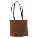 PRADA Tote Bag Nylon Brown Gold Auth 161781-2