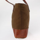 PRADA Tote Bag Nylon Brown Gold Auth 161781-3