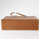 GUCCI Bamboo Hand Bag Leather 2way Brown Silver 002 1035 Auth 161783V-5