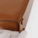 GUCCI Bamboo Hand Bag Leather 2way Brown Silver 002 1035 Auth 161783V-15