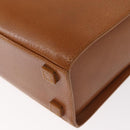 GUCCI Bamboo Hand Bag Leather 2way Brown Silver 002 1035 Auth 161783V-16