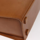 GUCCI Bamboo Hand Bag Leather 2way Brown Silver 002 1035 Auth 161783V-17