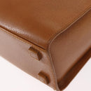 GUCCI Bamboo Hand Bag Leather 2way Brown Silver 002 1035 Auth 161783V-18