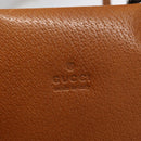 GUCCI Bamboo Hand Bag Leather 2way Brown Silver 002 1035 Auth 161783V-19