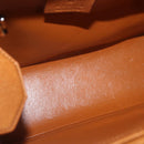 GUCCI Bamboo Hand Bag Leather 2way Brown Silver 002 1035 Auth 161783V-10