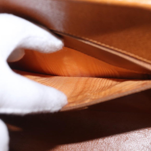 GUCCI Bamboo Hand Bag Leather 2way Brown Silver 002 1035 Auth 161783V