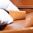 GUCCI Bamboo Hand Bag Leather 2way Brown Silver 002 1035 Auth 161783V-11