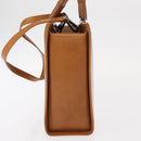 GUCCI Bamboo Hand Bag Leather 2way Brown Silver 002 1035 Auth 161783V-3