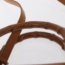 GUCCI Bamboo Hand Bag Leather 2way Brown Silver 002 1035 Auth 161783V-8