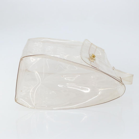 HERMES Vinyl Kelly Hand Bag Vinyl Clear Auth 161786