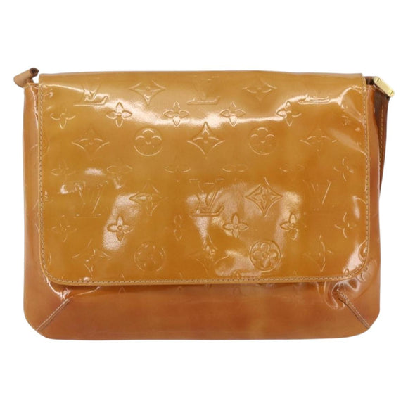 LOUIS VUITTON Monogram Vernis Thompson Street Bag Beige M91301 LV Auth 161788