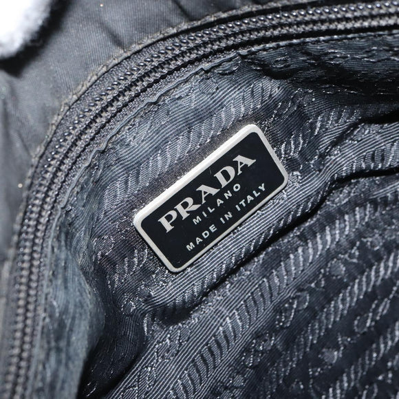 PRADA Hand Bag Nylon Black Auth 161789