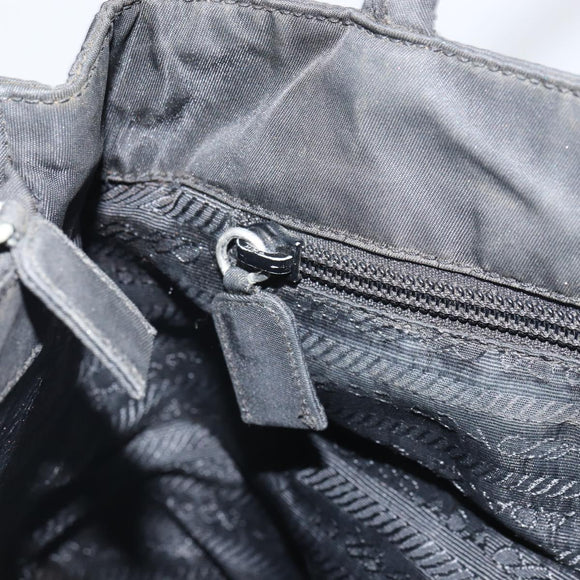 PRADA Hand Bag Nylon Black Auth 161789