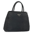 PRADA Hand Bag Nylon Black Auth 161789-1