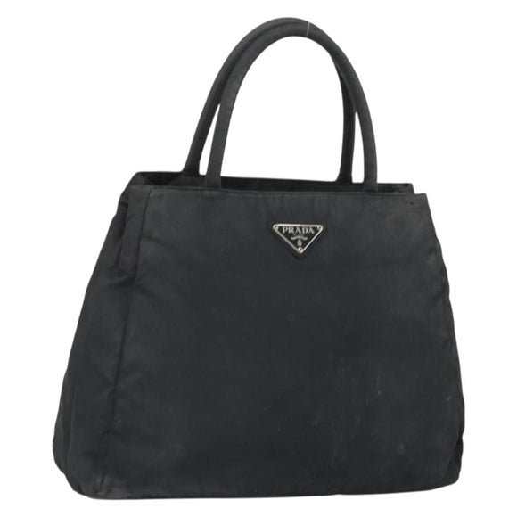 PRADA Hand Bag Nylon Black Auth 161789