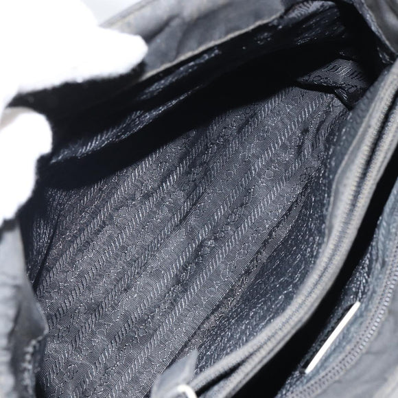 PRADA Hand Bag Nylon Black Auth 161789