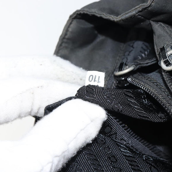 PRADA Hand Bag Nylon Black Auth 161789