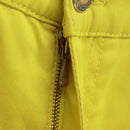 LOUIS VUITTON Side Zip Pants Cotton Yellow LV Auth 161790M-10