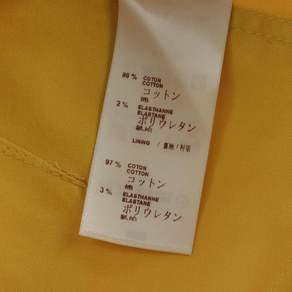 LOUIS VUITTON Side Zip Pants Cotton Yellow LV Auth 161790A