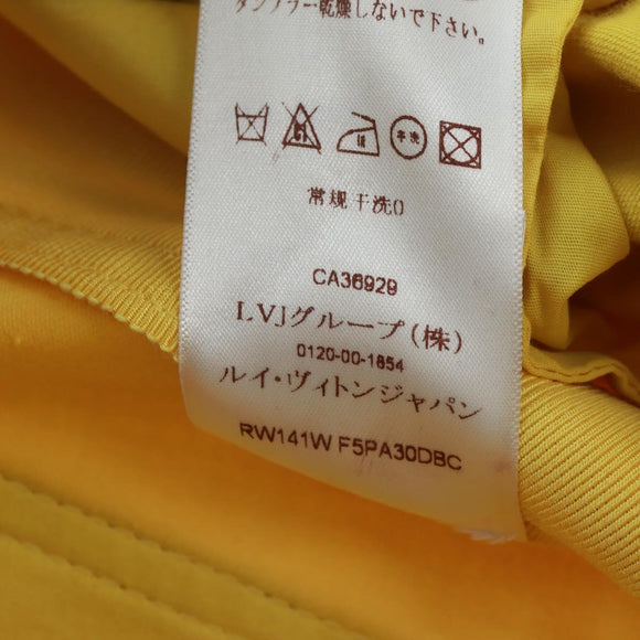 LOUIS VUITTON Side Zip Pants Cotton Yellow LV Auth 161790M