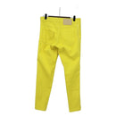 LOUIS VUITTON Side Zip Pants Cotton Yellow LV Auth 161790M-2