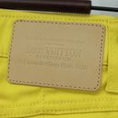 LOUIS VUITTON Side Zip Pants Cotton Yellow LV Auth 161790M-3