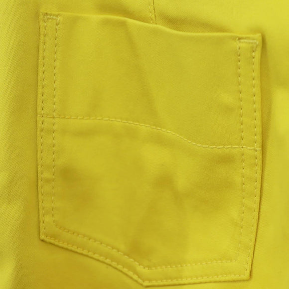LOUIS VUITTON Side Zip Pants Cotton Yellow LV Auth 161790M