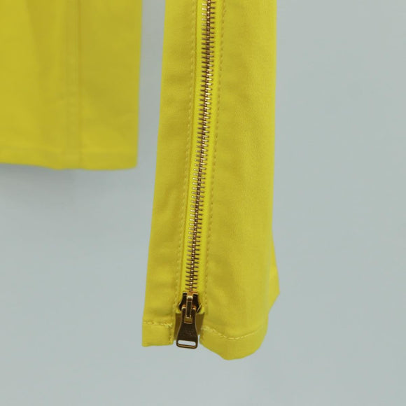 LOUIS VUITTON Side Zip Pants Cotton Yellow LV Auth 161790A