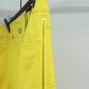 LOUIS VUITTON Side Zip Pants Cotton Yellow LV Auth 161790A-8