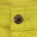 LOUIS VUITTON Side Zip Pants Cotton Yellow LV Auth 161790M-9