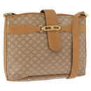 CELINE Macadam Canvas Shoulder Bag PVC Beige Gold Auth 161796-1