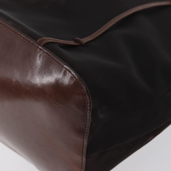 PRADA Mesh Tote Bag Nylon Brown Auth 161798