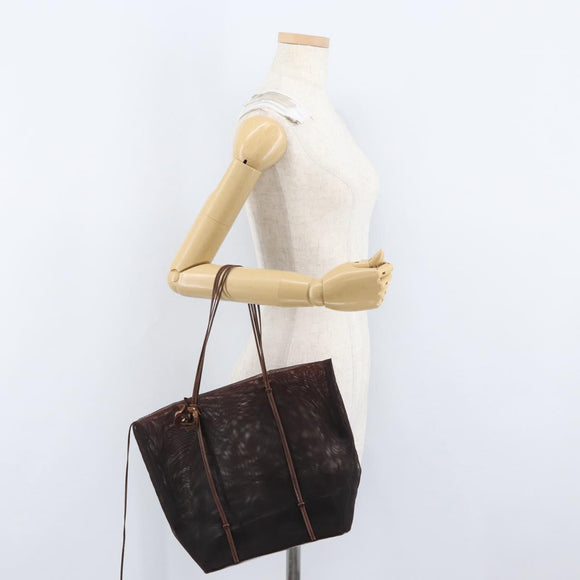 PRADA Mesh Tote Bag Nylon Brown Auth 161798