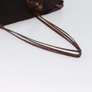 PRADA Mesh Tote Bag Nylon Brown Auth 161798-7