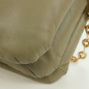 LOEWE Puffer Goya Bag Shoulder Bag Leather Green Gold Auth 161799SAM-15