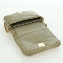 LOEWE Puffer Goya Bag Shoulder Bag Leather Green Gold Auth 161799SAM-20