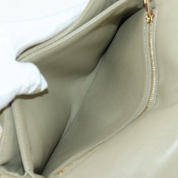 LOEWE Puffer Goya Bag Shoulder Bag Leather Green Gold Auth 161799SAM