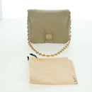 LOEWE Puffer Goya Bag Shoulder Bag Leather Green Gold Auth 161799SAM-12